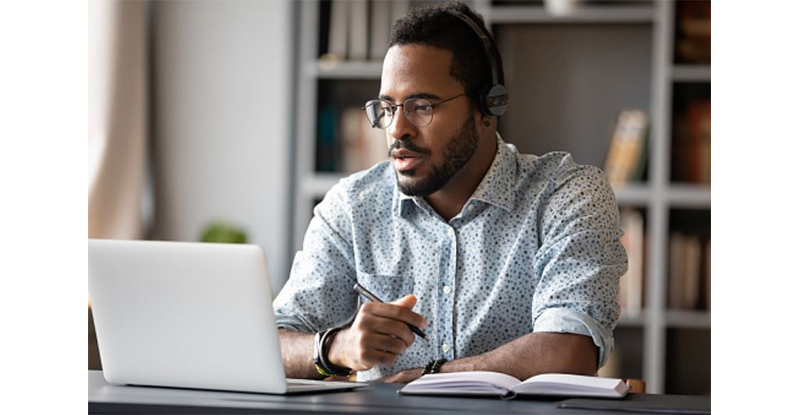 Man discussing spend management